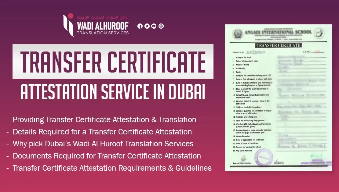 transfer-certificate-attestation-service-in-dubai-wadi-alhuroof-translation-service